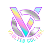 Colorful logo with 'Vaulted Culture' text on a white background