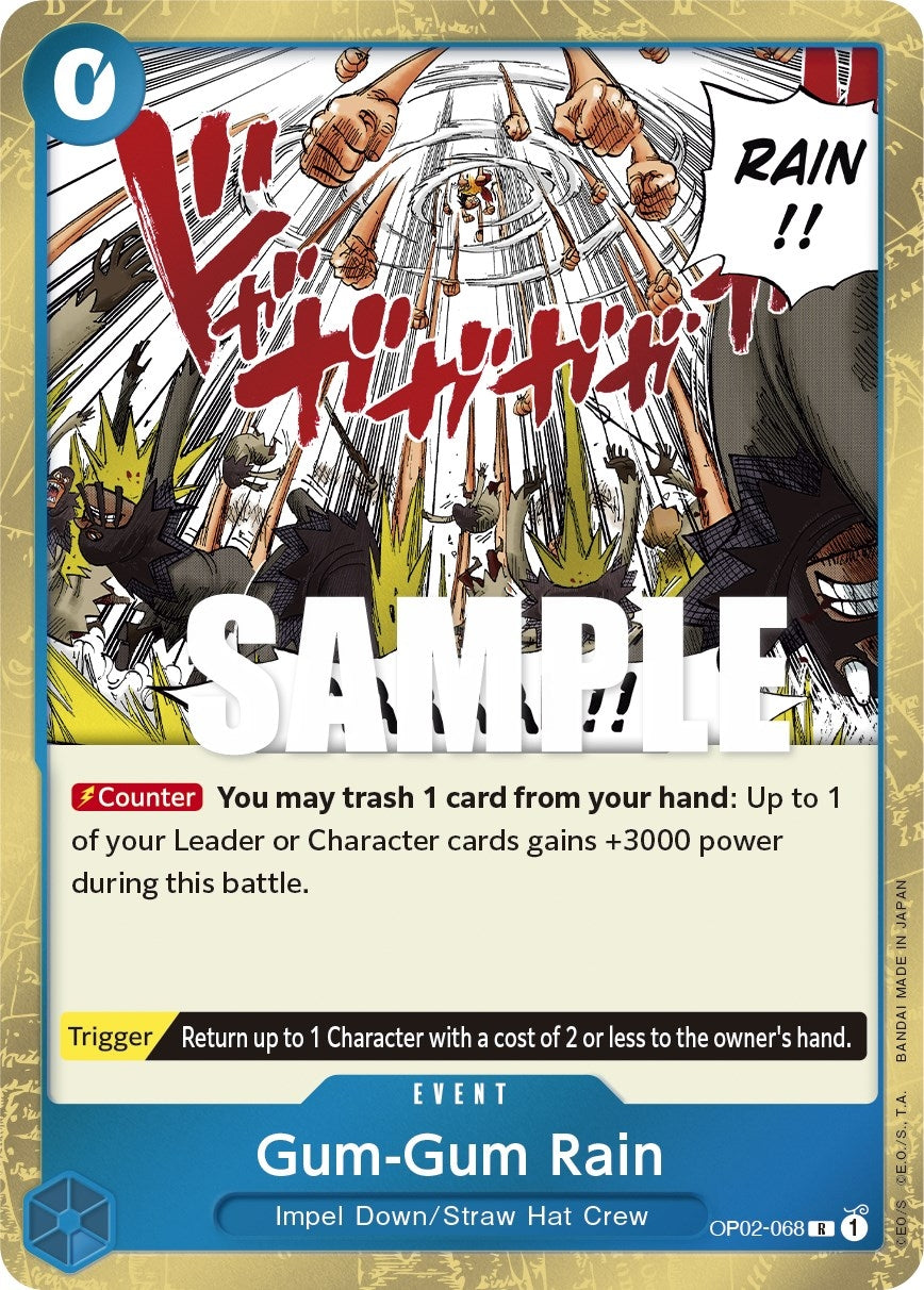 Gum-Gum Rain (OP02-068) (Paramount War) (Foil)