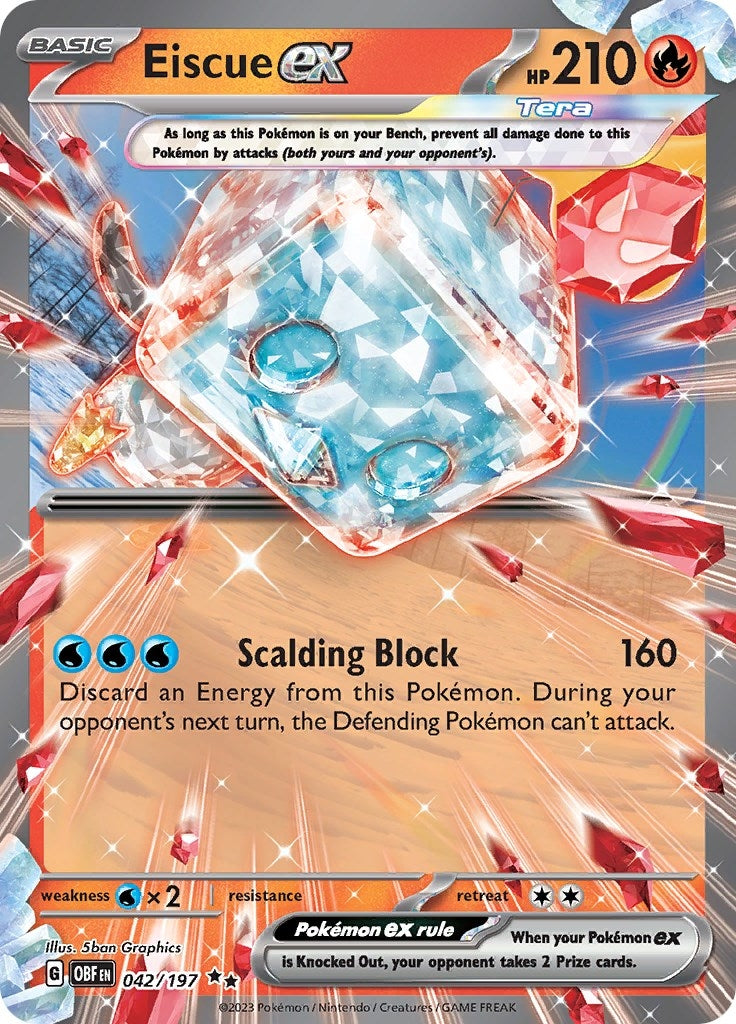 Eiscue ex (042/197) (SV03: Obsidian Flames) (Holofoil)