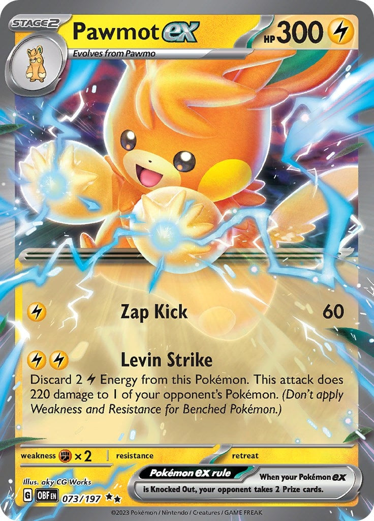 Pawmot ex (073/197) (SV03: Obsidian Flames) (Holofoil)