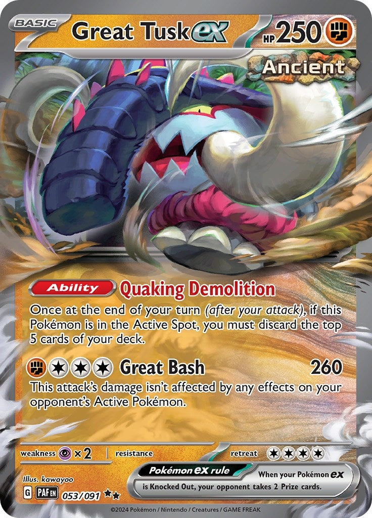 Great Tusk ex (053/091) (SV: Paldean Fates) (Holofoil)