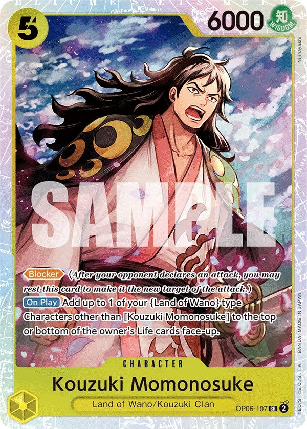 Kouzuki Momonosuke (OP06-107) (Wings of the Captain) (Foil)