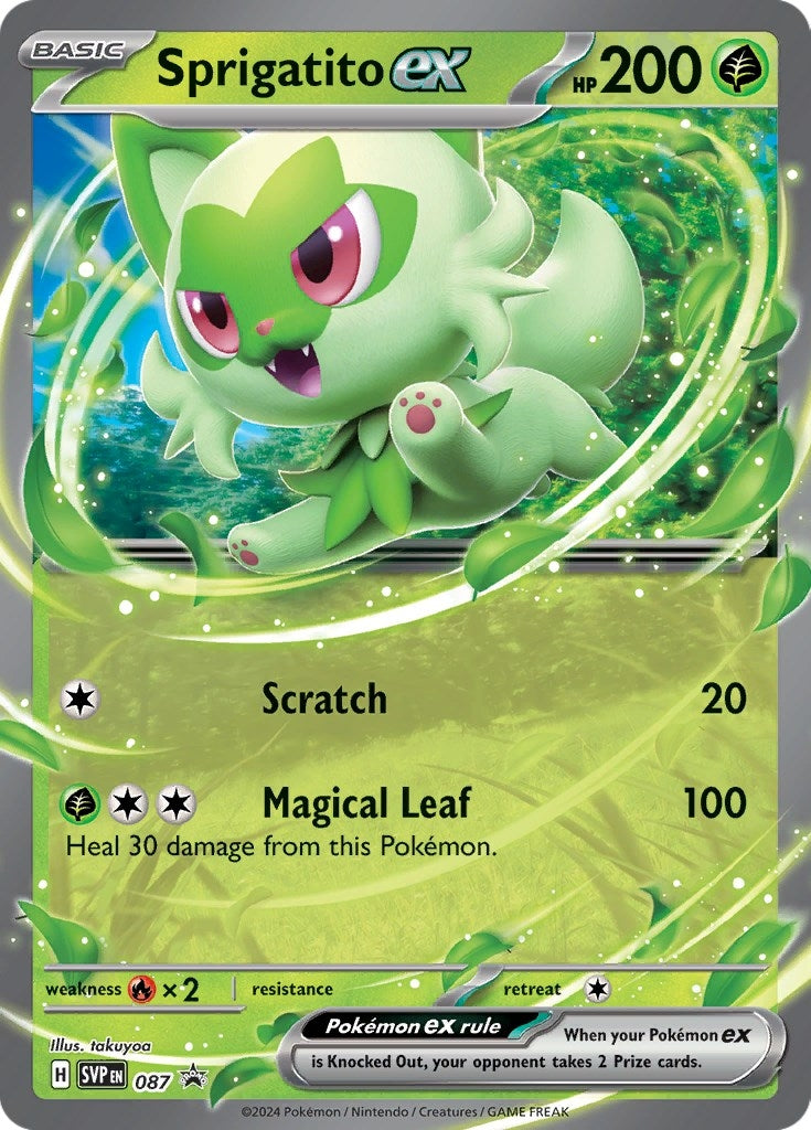 Sprigatito ex - 087 (087) (SV: Scarlet & Violet Promo Cards) (Holofoil)