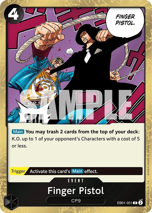 Finger Pistol (EB01-051) (Extra Booster: Memorial Collection) (Foil)