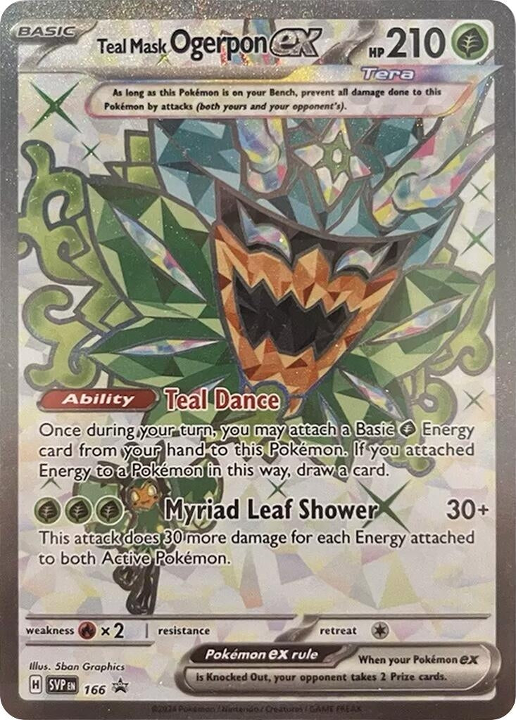 Teal Mask Ogerpon ex - 166 (166) (SV: Scarlet & Violet Promo Cards) (Holofoil)