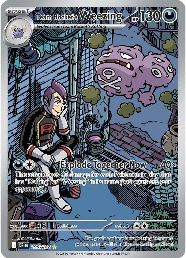 Team Rocket's Weezing (199/182) (SV10: Destined Rivals) (Holofoil)
