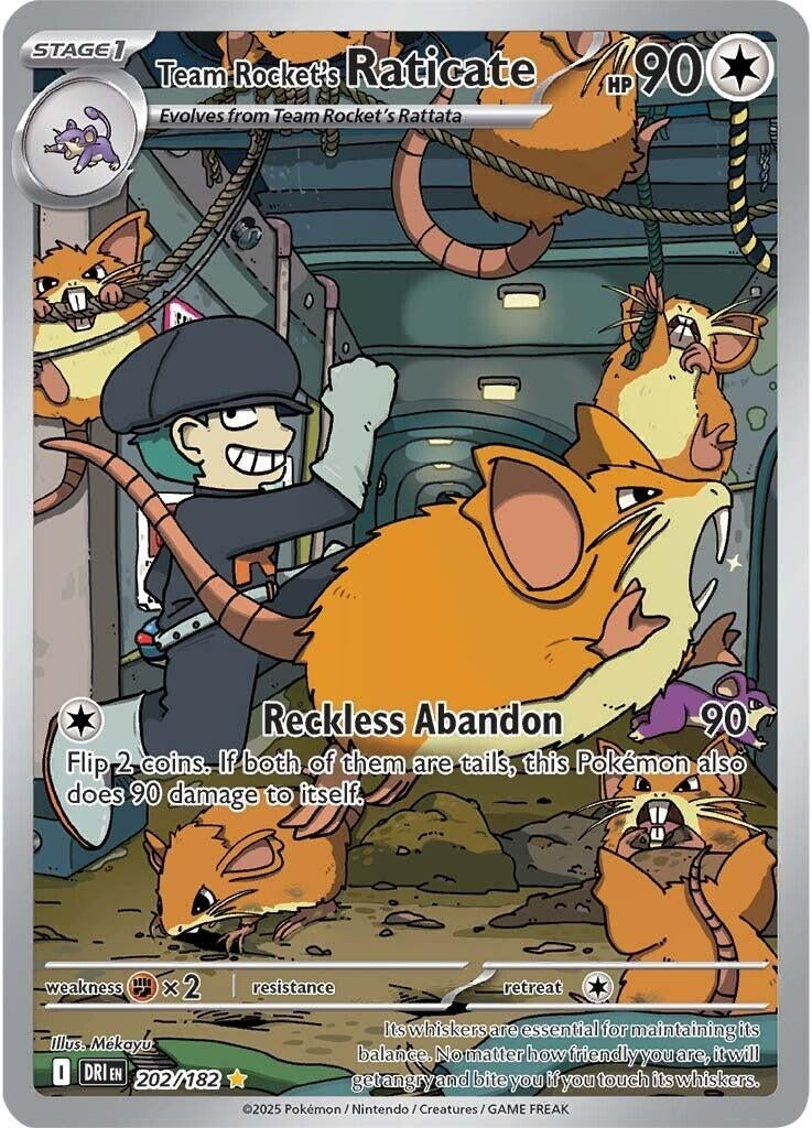 Team Rocket's Raticate (202/182) (SV10: Destined Rivals) (Holofoil)