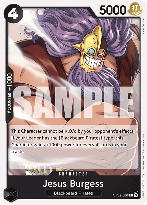 Jesus Burgess (OP09-086) (Starter Deck 27: BLACK Marshall.D.Teach)
