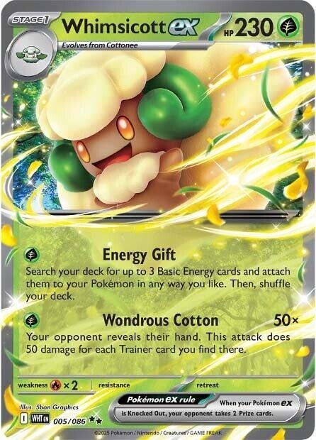 Whimsicott ex (005/086) (SV: White Flare) (Holofoil)
