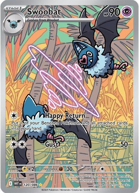 Swoobat (120/086) (SV: White Flare) (Holofoil)