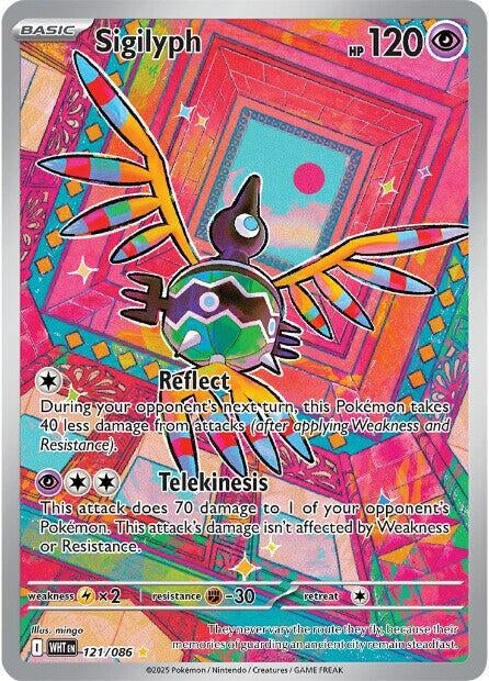 Sigilyph (121/086) (SV: White Flare) (Holofoil)
