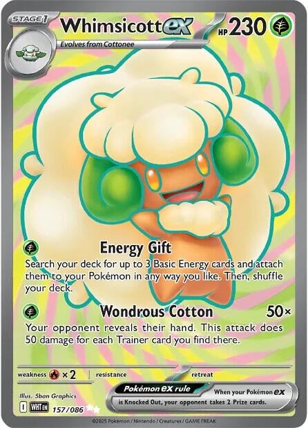 Whimsicott ex (157/086) (SV: White Flare) (Holofoil)
