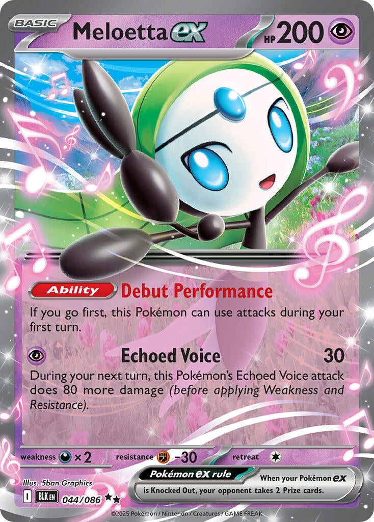 Meloetta ex (044/086) (SV: Black Bolt) (Holofoil)