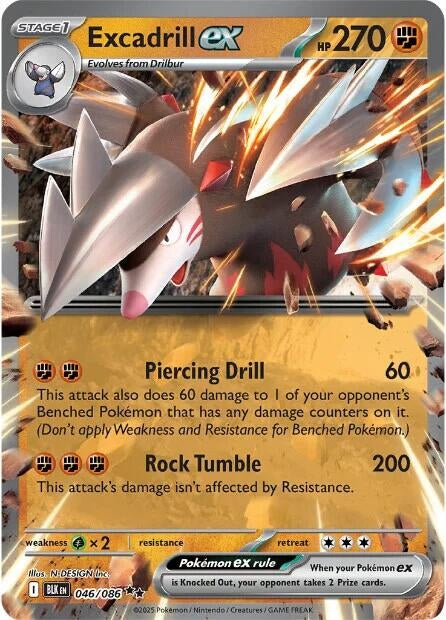 Excadrill ex (046/086) (SV: Black Bolt) (Holofoil)