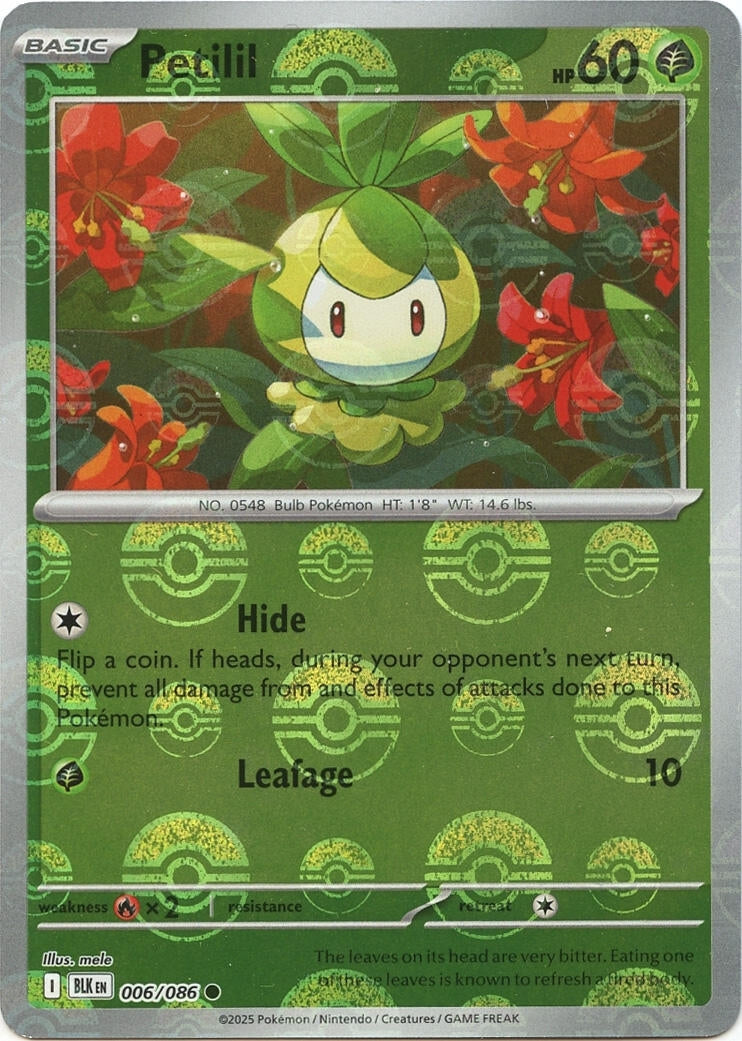 Petilil (Poke Ball Pattern) (006/086) (SV: Black Bolt) (Holofoil)