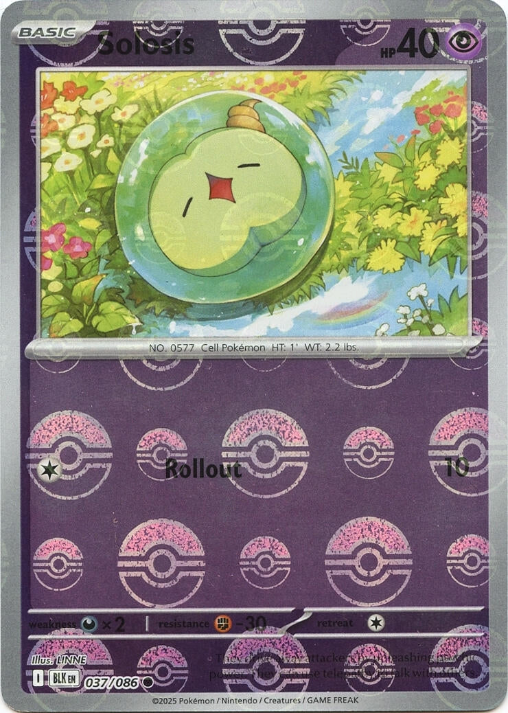 Solosis (Poke Ball Pattern) (037/086) (SV: Black Bolt) (Holofoil)