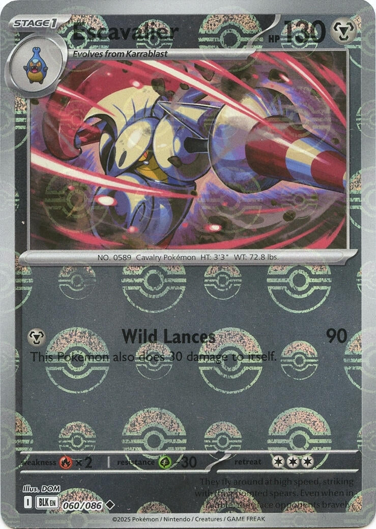 Escavalier (Poke Ball Pattern) (060/086) (SV: Black Bolt) (Holofoil)