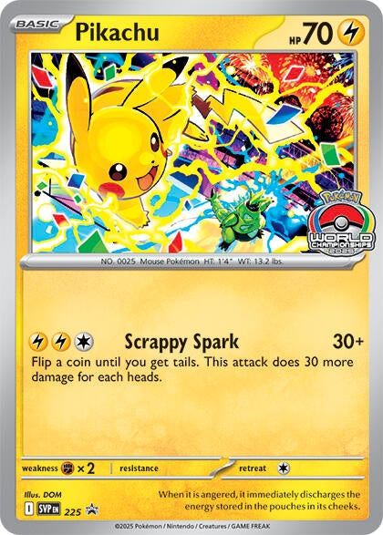 Pikachu - 225 (World Championship 2025) (225) (SV: Scarlet & Violet Promo Cards)