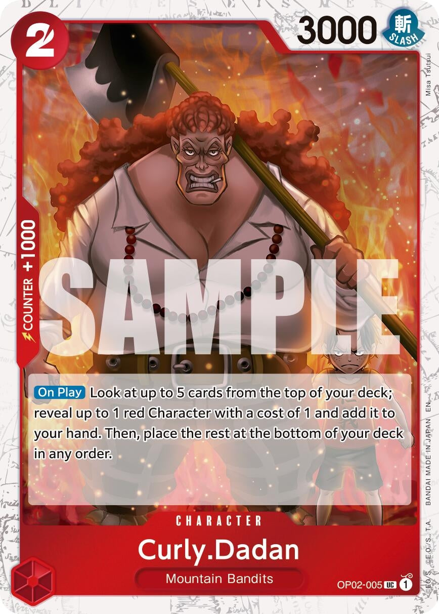 Curly.Dadan (Pirate Foil) (OP02-005) (Premium Booster -The Best- Vol. 2) (Foil)