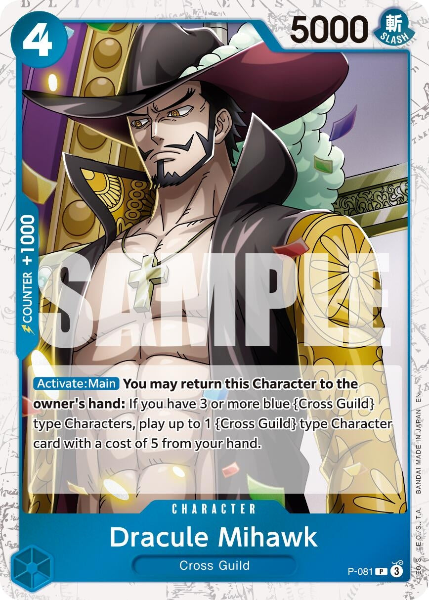 Dracule Mihawk - P-081 (Pirate Foil) (P-081) (Premium Booster -The Best- Vol. 2) (Foil)