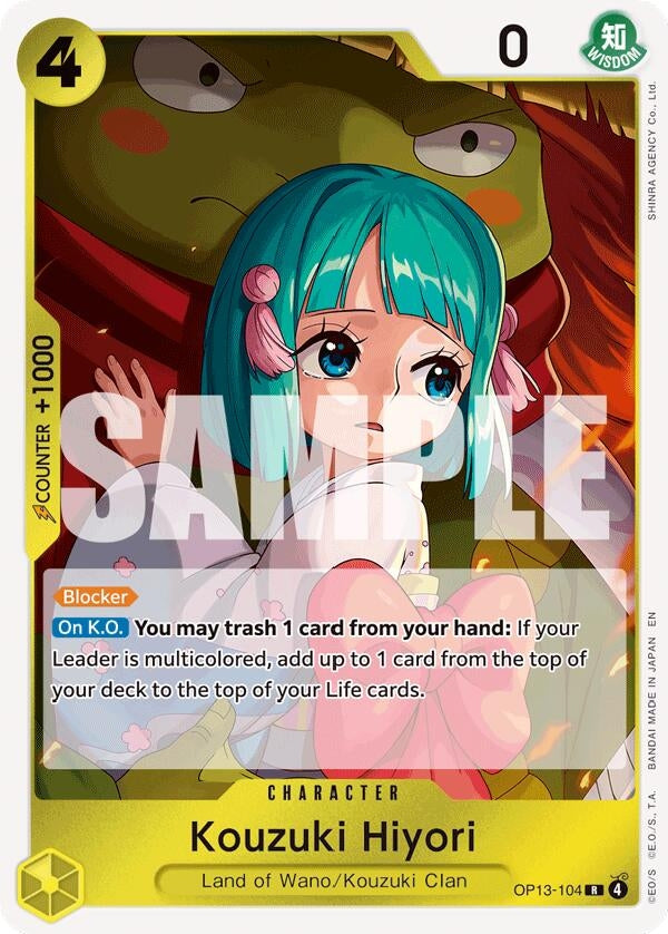 Kouzuki Hiyori (OP13-104) (Carrying On His Will) (Foil)