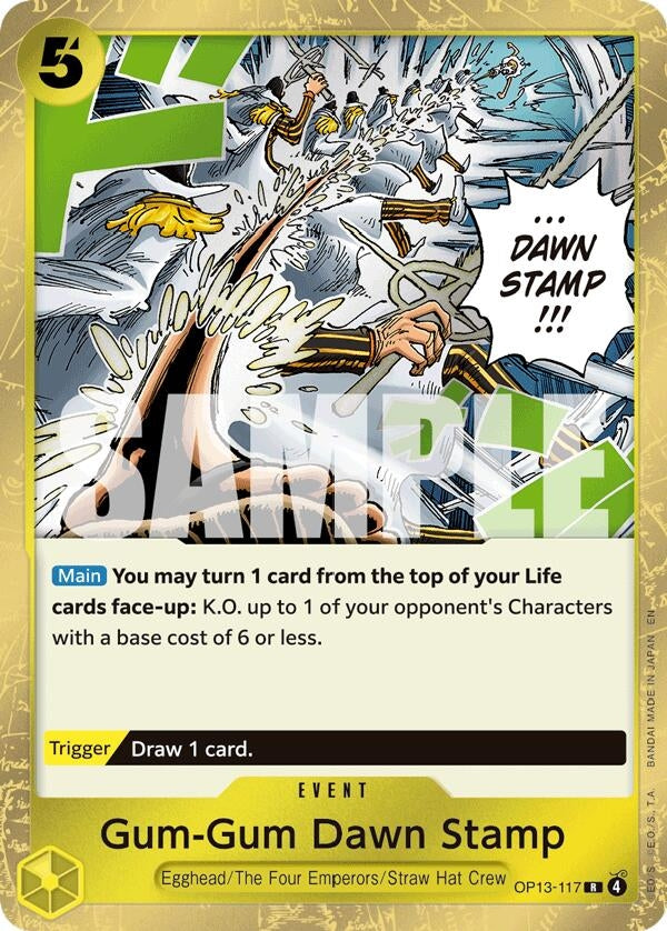 Gum-Gum Dawn Stamp (OP13-117) (Carrying On His Will) (Foil)