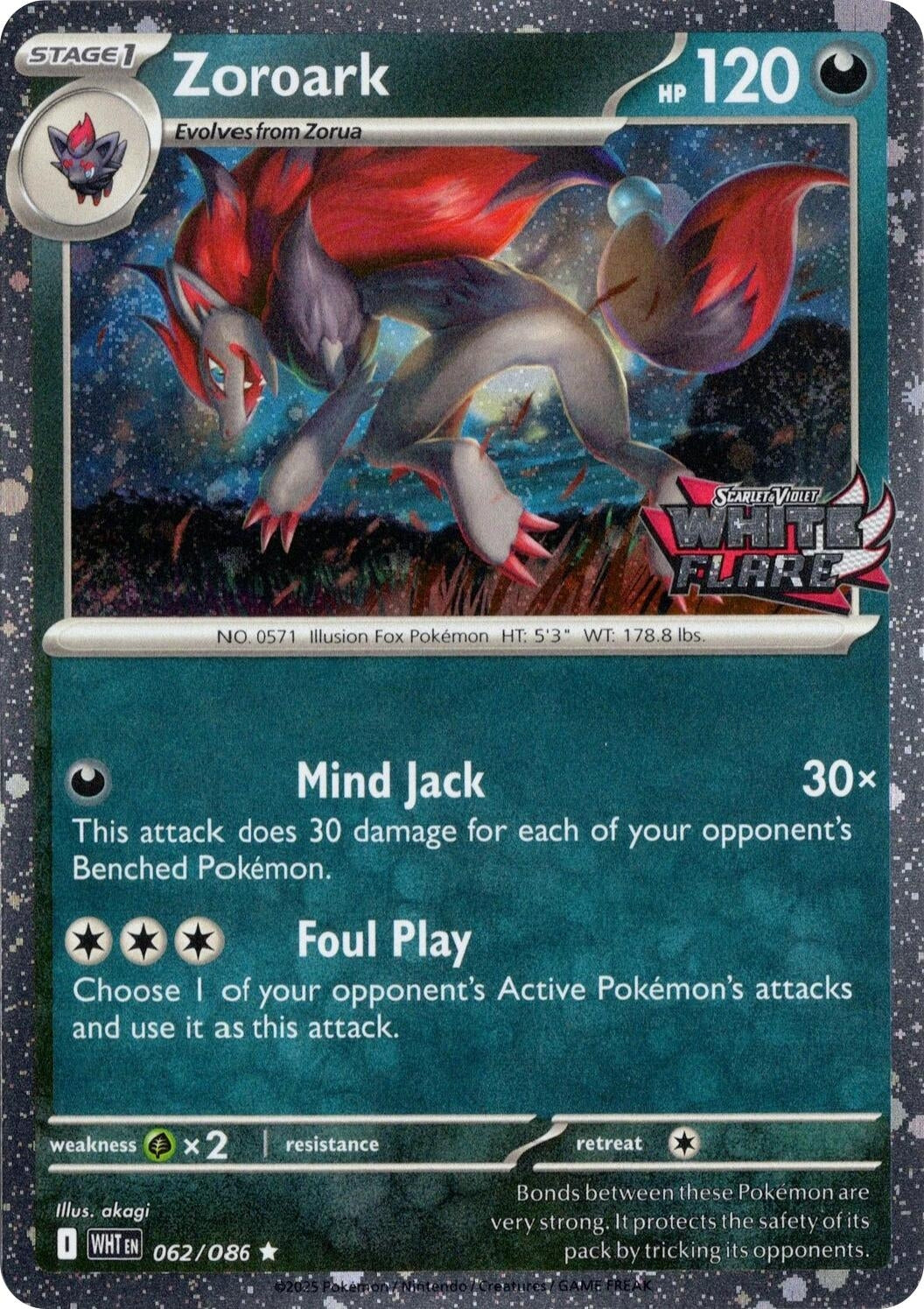 Zoroark (White Flare Stamped) (062/086) (Miscellaneous Cards & Products) (Holofoil)