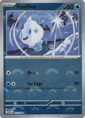 Vanillite (Poke Ball Pattern) (027/086) (SV: White Flare) (Holofoil)
