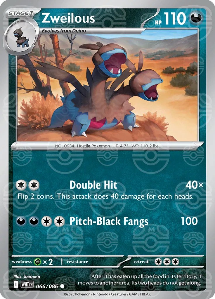 Zweilous (Poke Ball Pattern) (066/086) (SV: White Flare) (Holofoil)